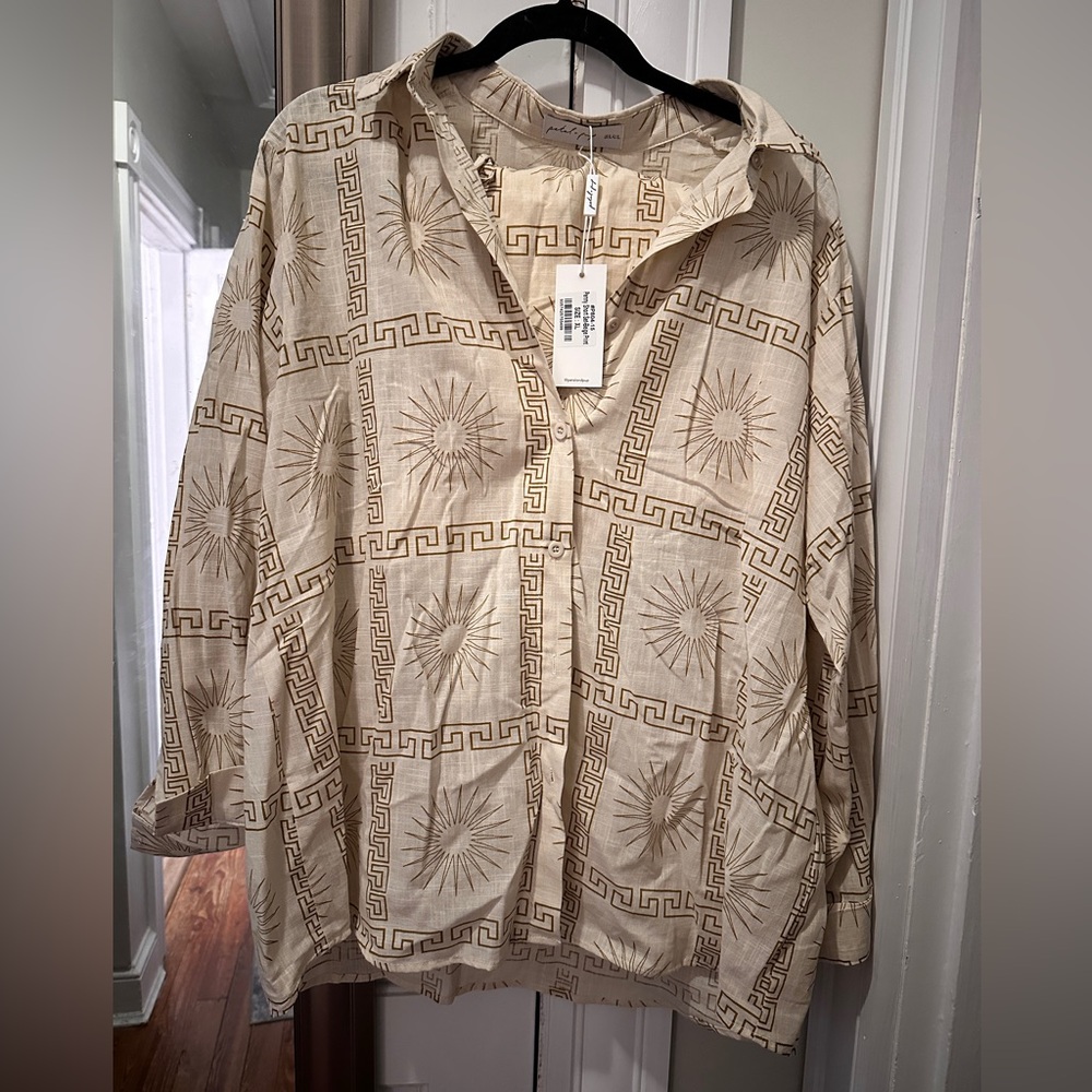 NWT beige Petal and Pup shirt set